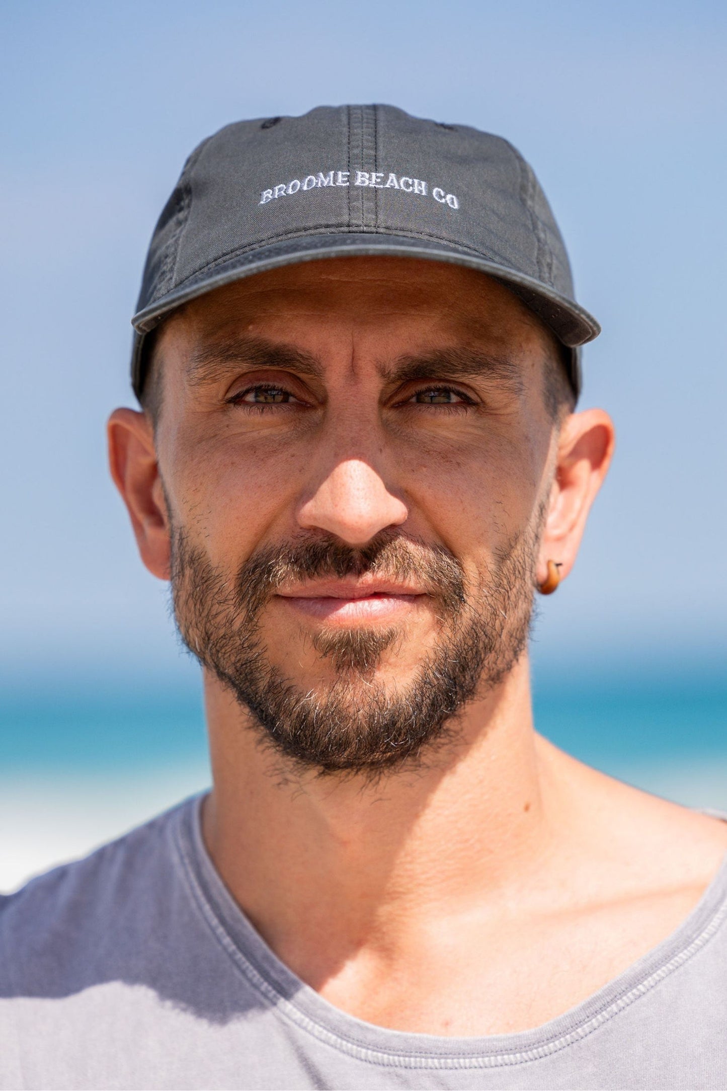 Washed Cotton Dad Cap - Black & Bold