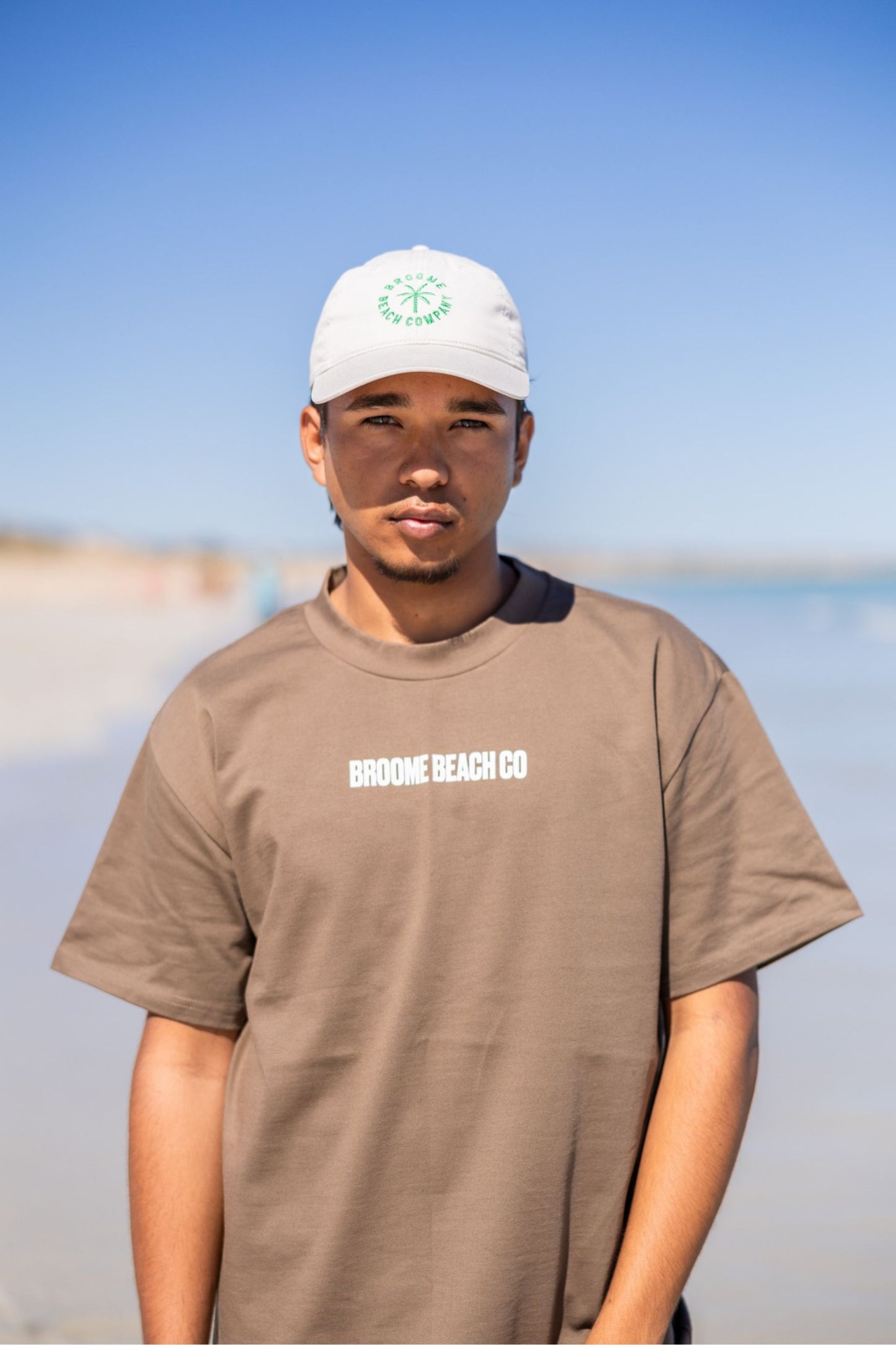 Washed Cotton Dad Cap - Bone & Green