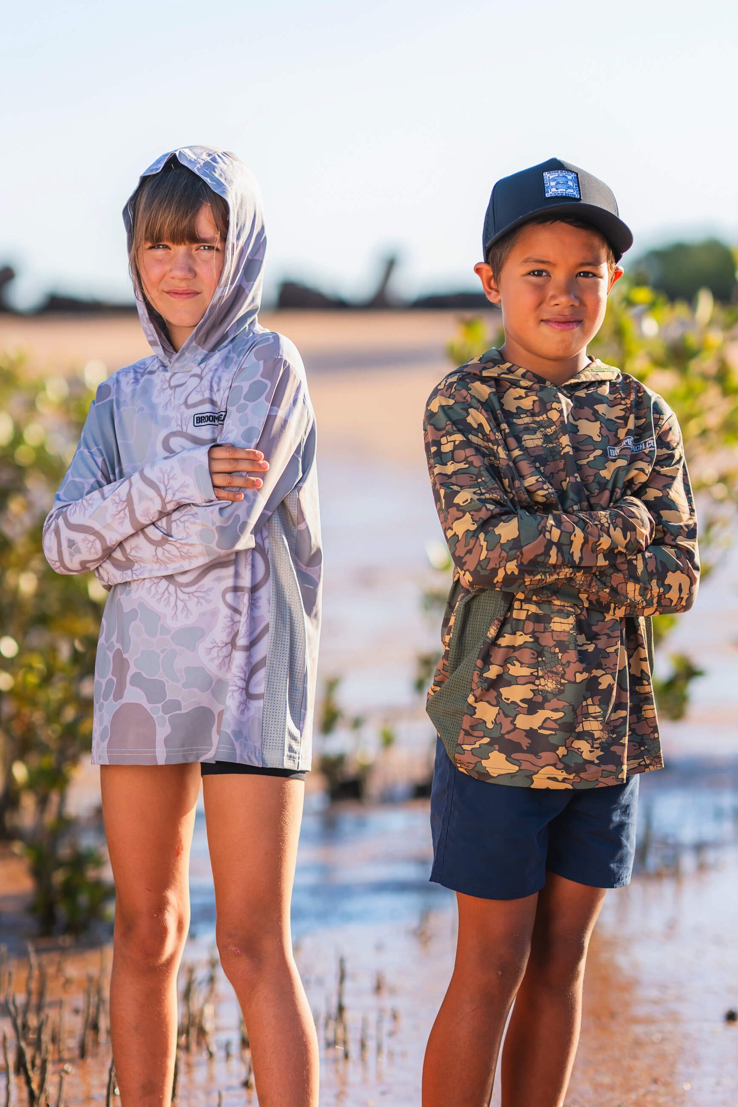 Kids Hooded Explore Shirt - Ord River
