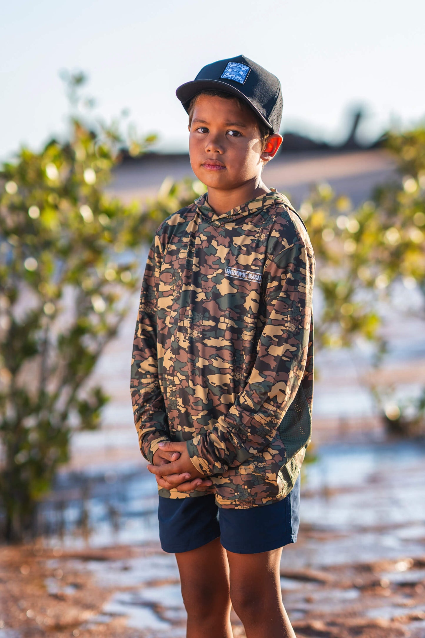 Kids Hooded Explore Shirt - Ord River