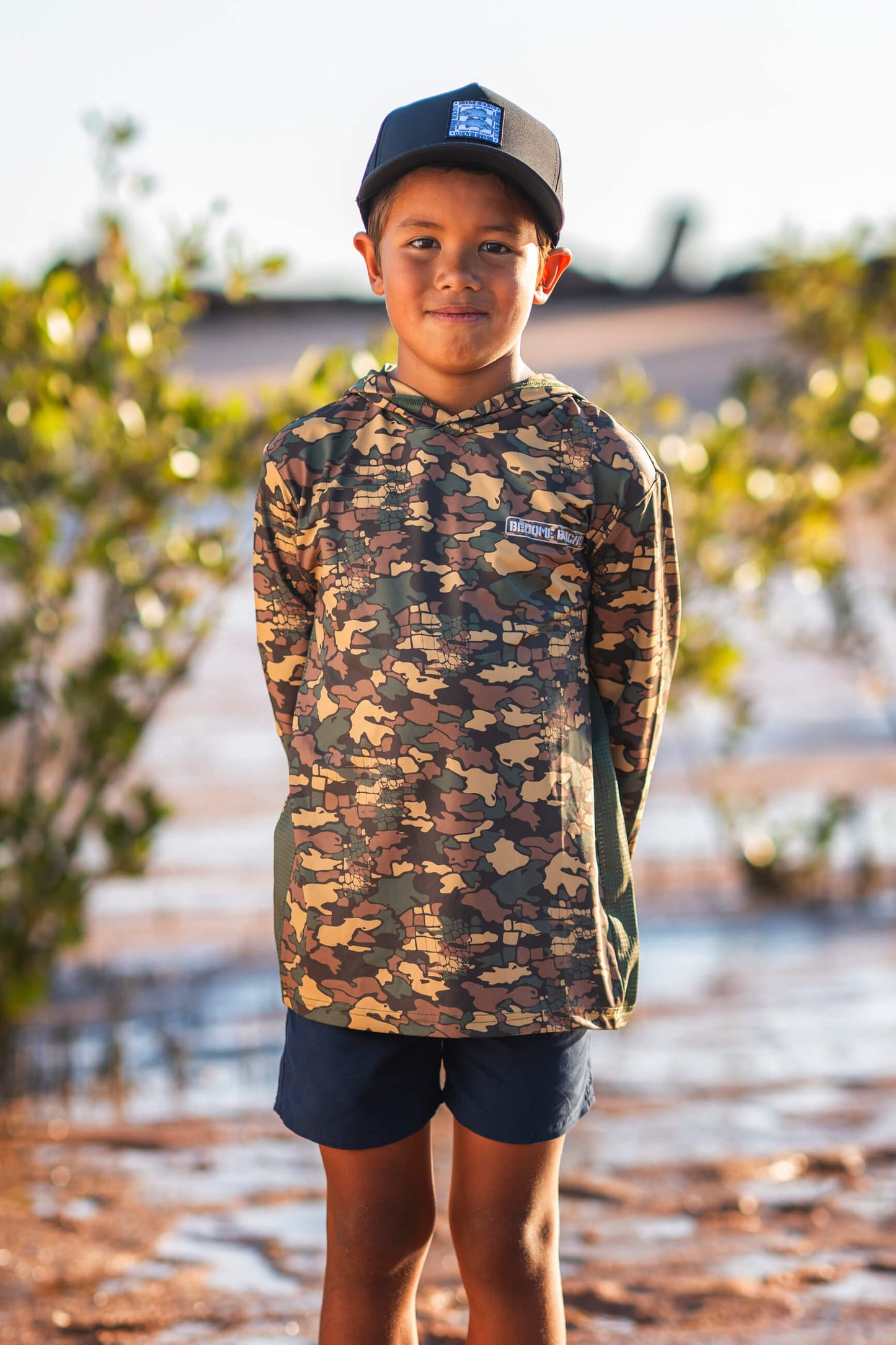 Kids Hooded Explore Shirt - Ord River