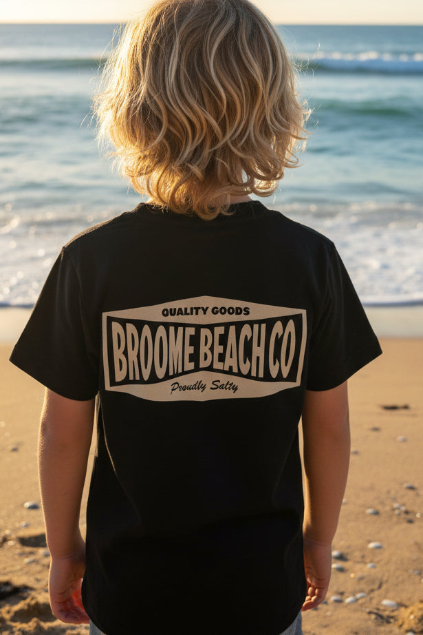 Kids Mini Coast Tee - Black Bow tie Moto