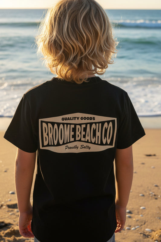 Kids Mini Coast Tee - Black Bow tie Moto