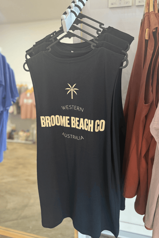 Beach Cut Off Tank - Navy