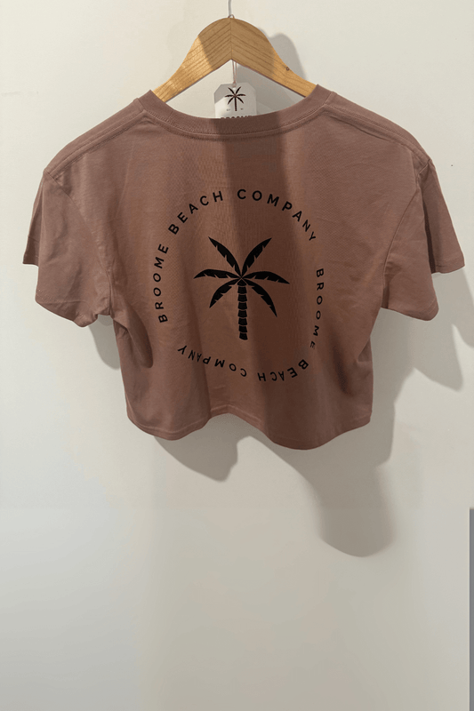 Ladies Crop Box Tee - Dusty Pink