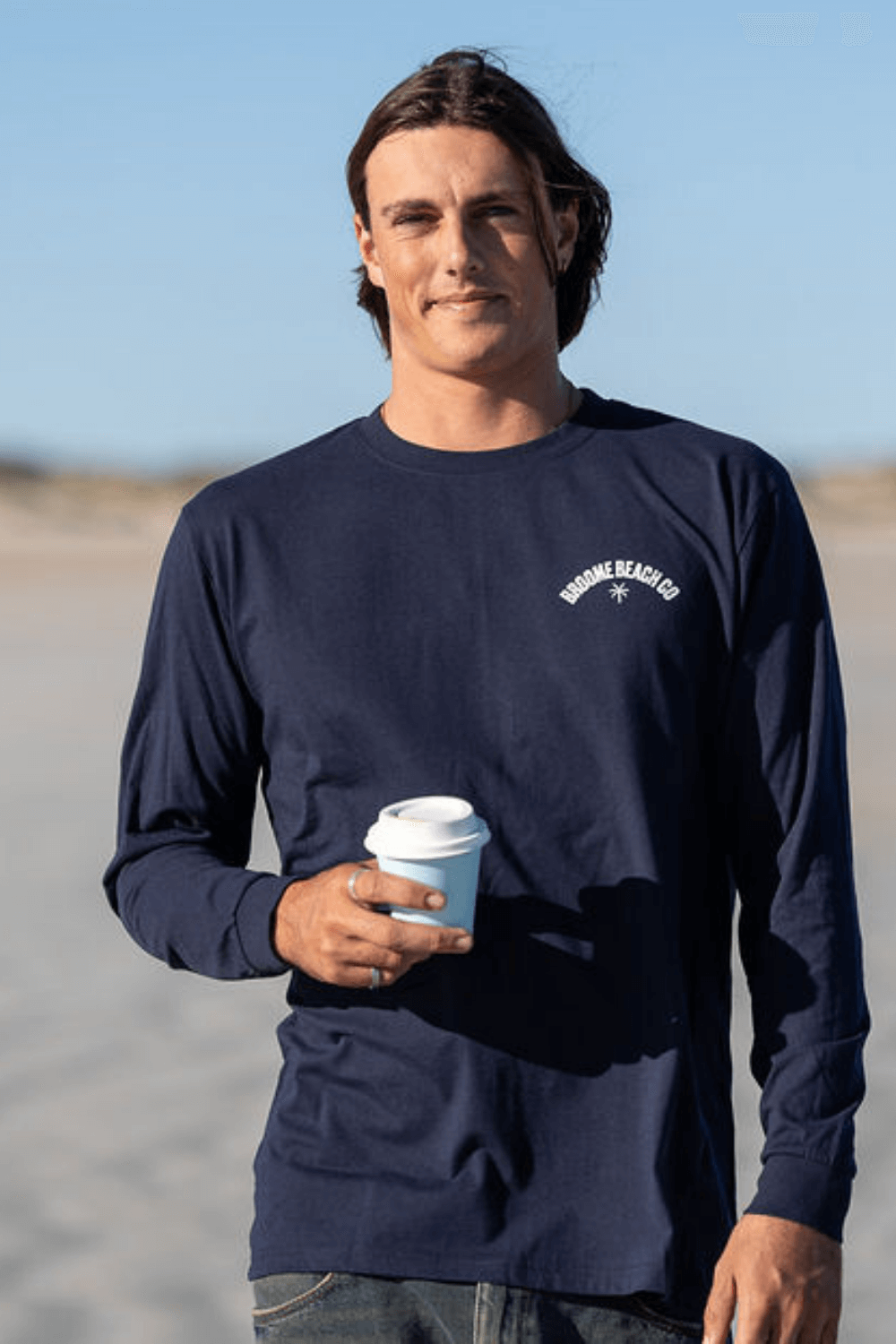 Classic Long Sleeve Tee - Navy / White