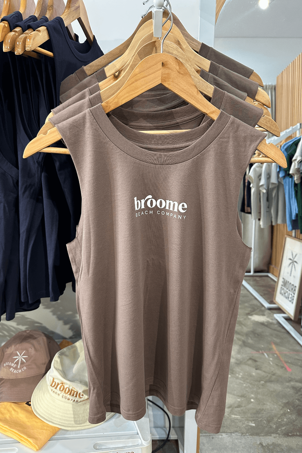 Ladies Longline Tank - Lightweight Hazelnut Sunset
