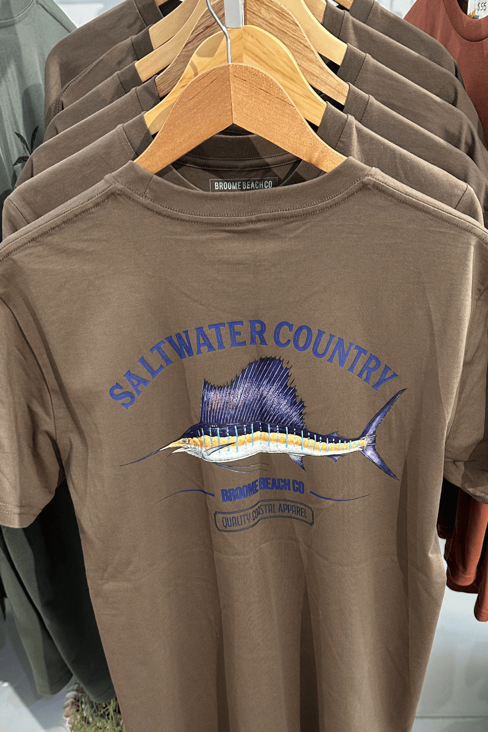 Saltwater Sailfish Tee - Hazelnut