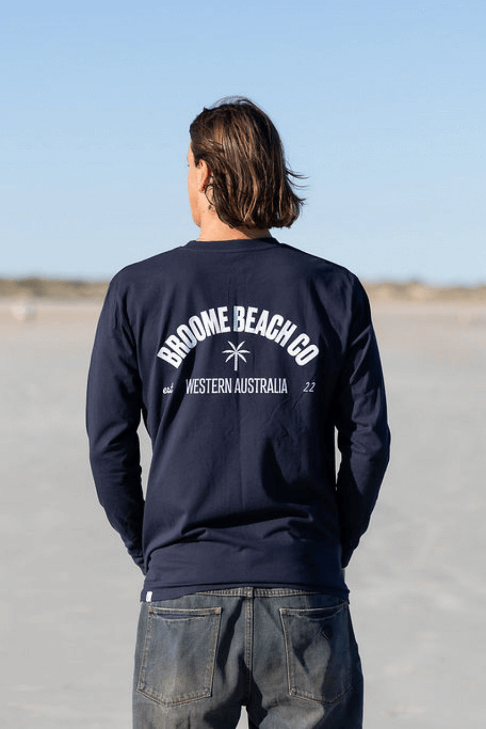 Classic Long Sleeve Tee - Navy / White