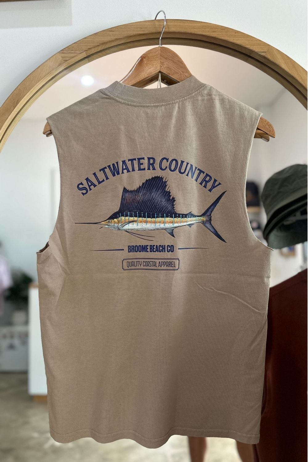 Faded Muscle Tank - Sailfish Saltwater Country