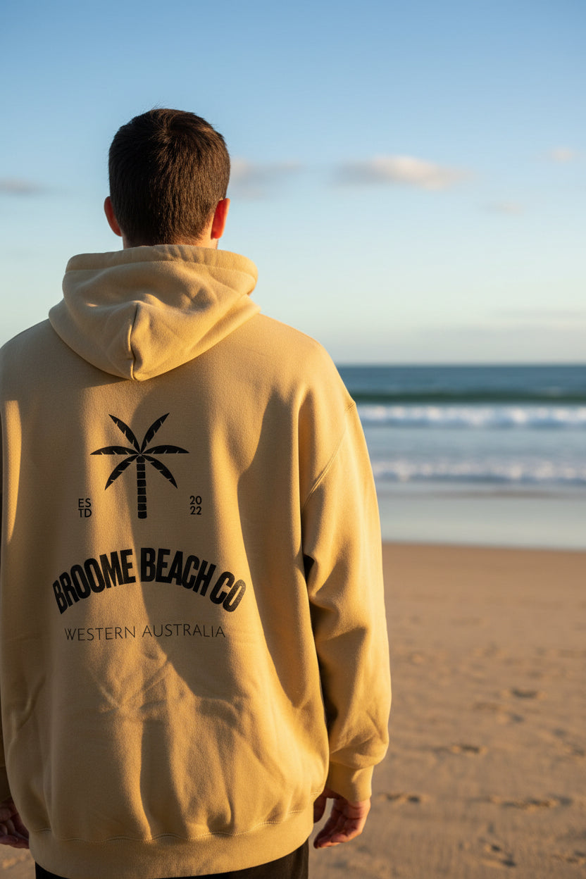 Premium Mens Hoodie - Tan Classic