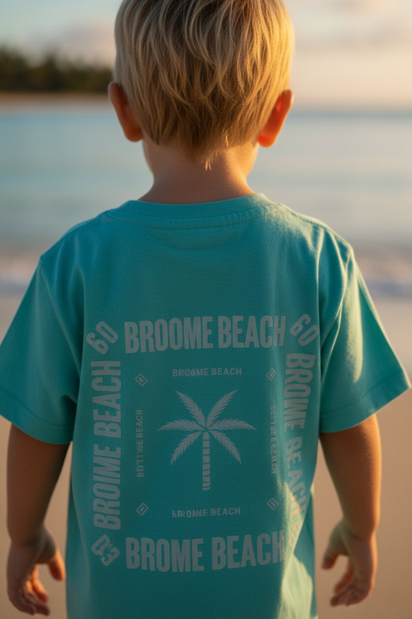 Kids Mini Coast Tee - Retro Aqua