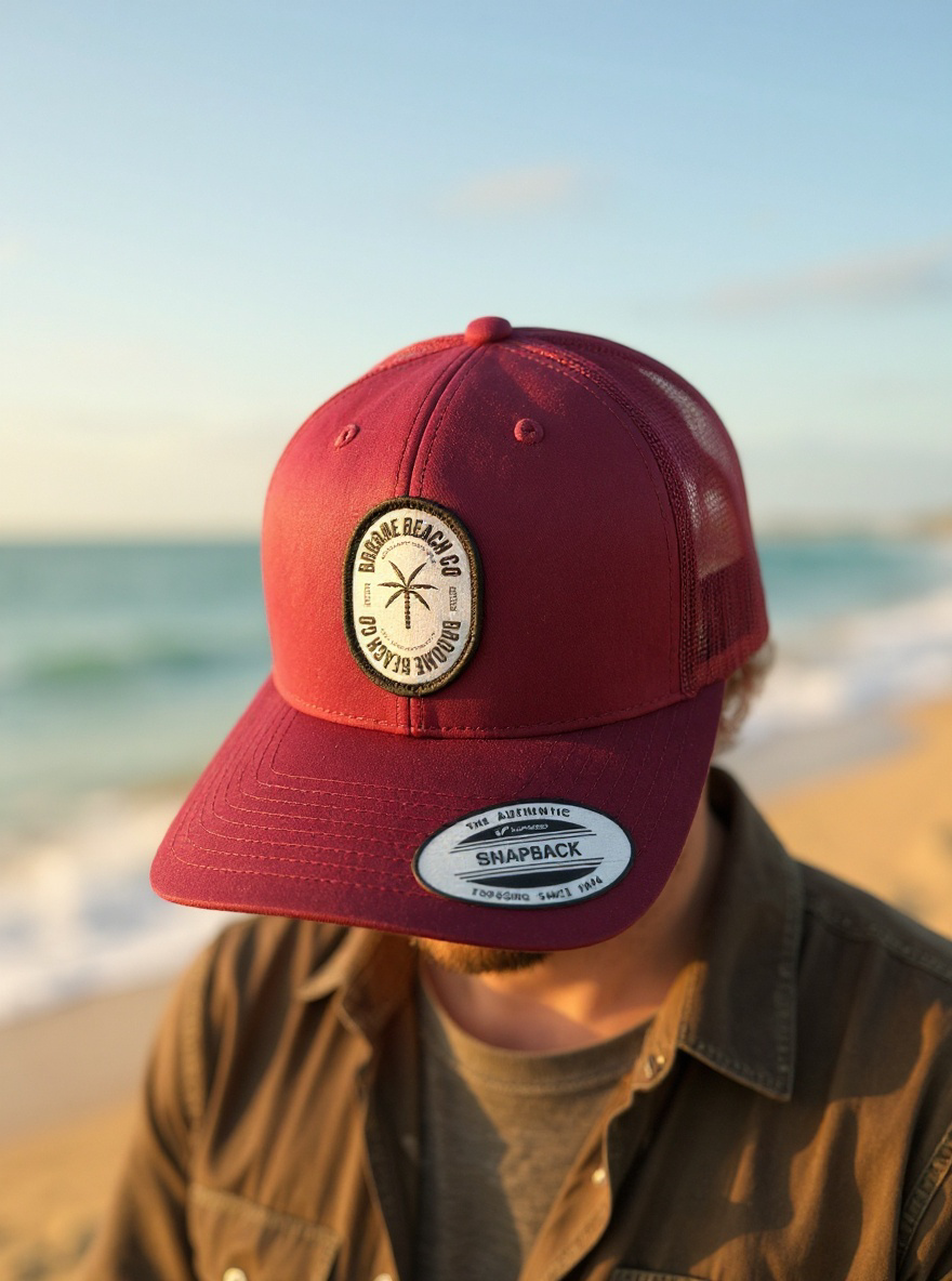 Beach Co Big Trucker - Oval Maroon