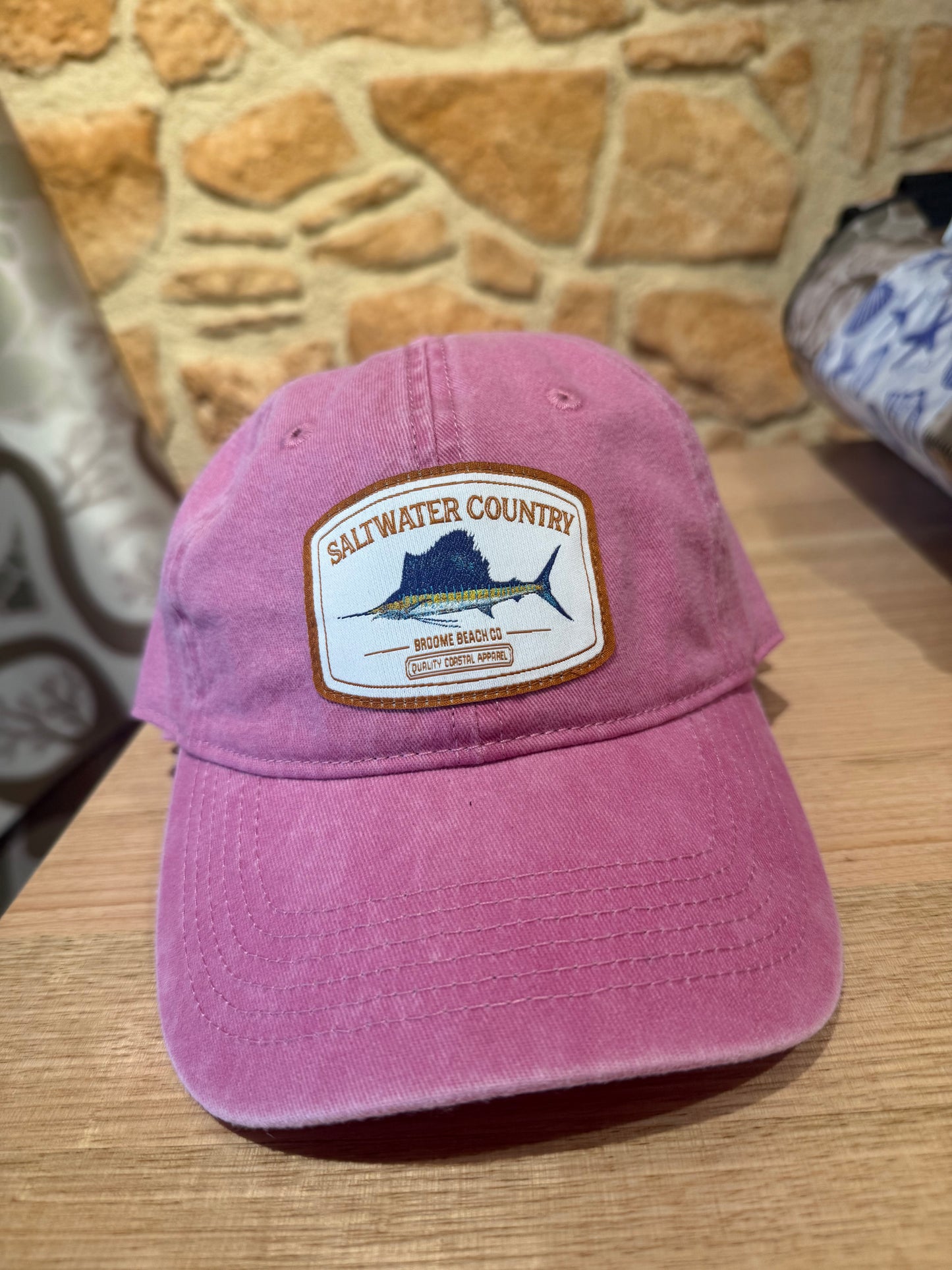 Bubblegum Pink Washed Sailfish Dad Cap