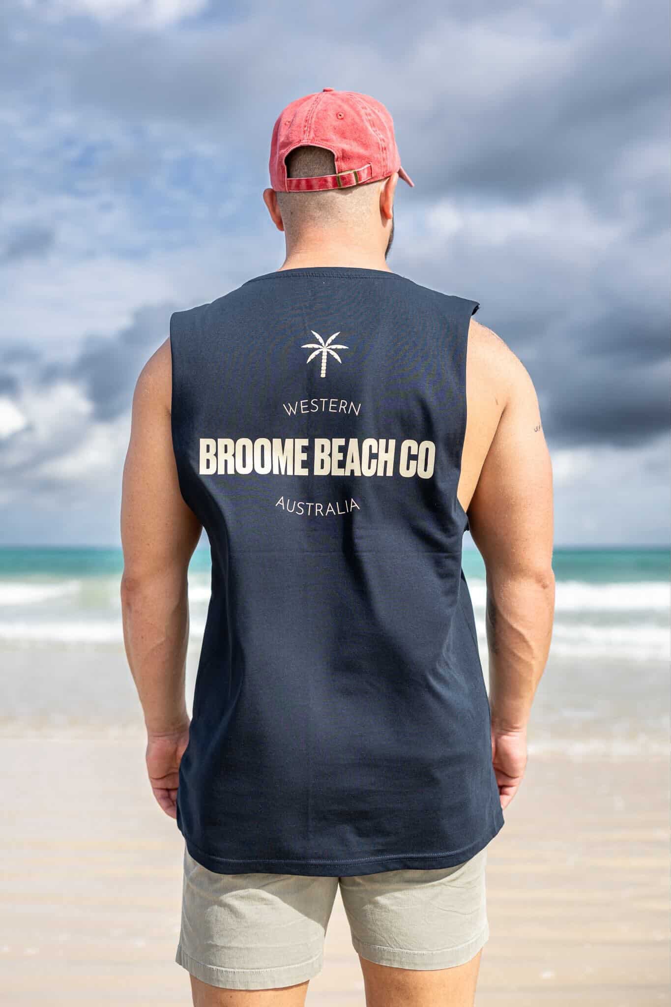 Beach Cut Off Tank - Navy