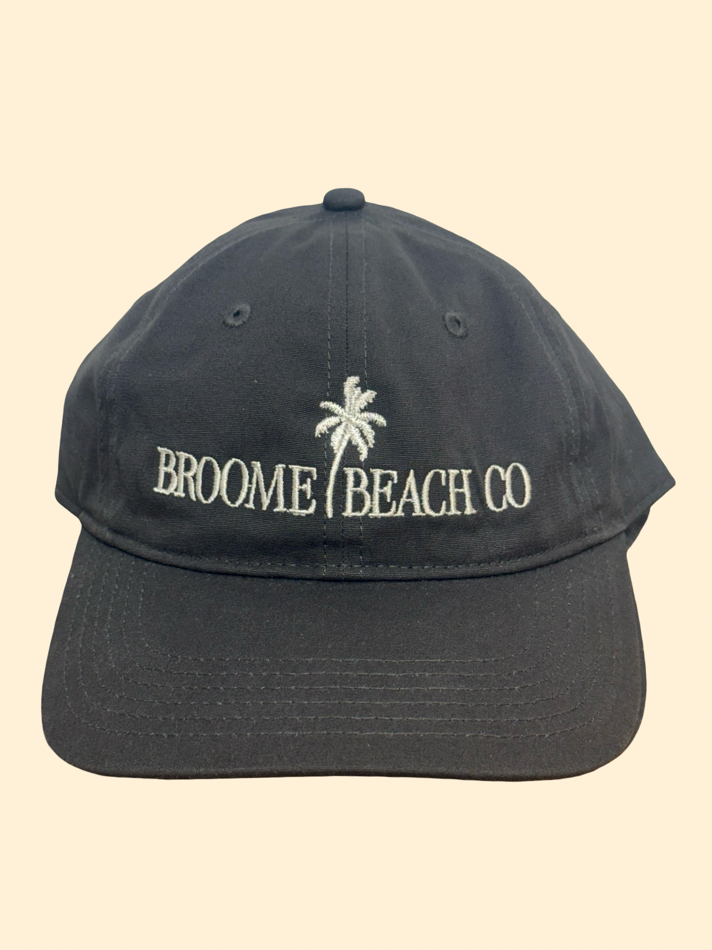 Washed Cotton Dad Cap - Black Grey Club Palm