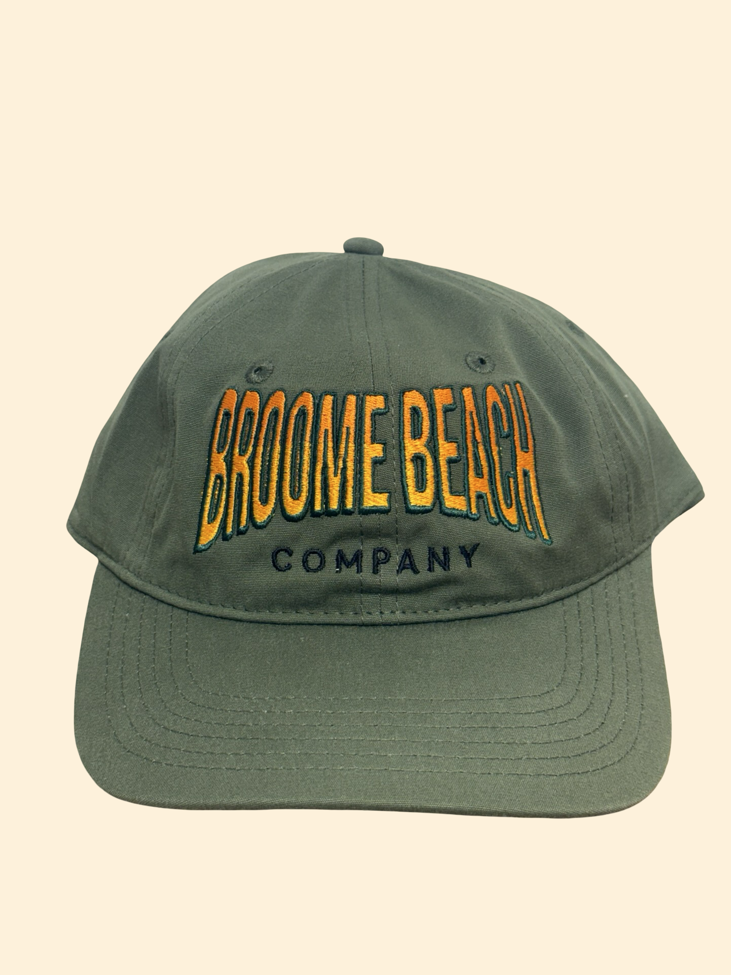 Washed Cotton Dad Cap - Olive Retro Fade
