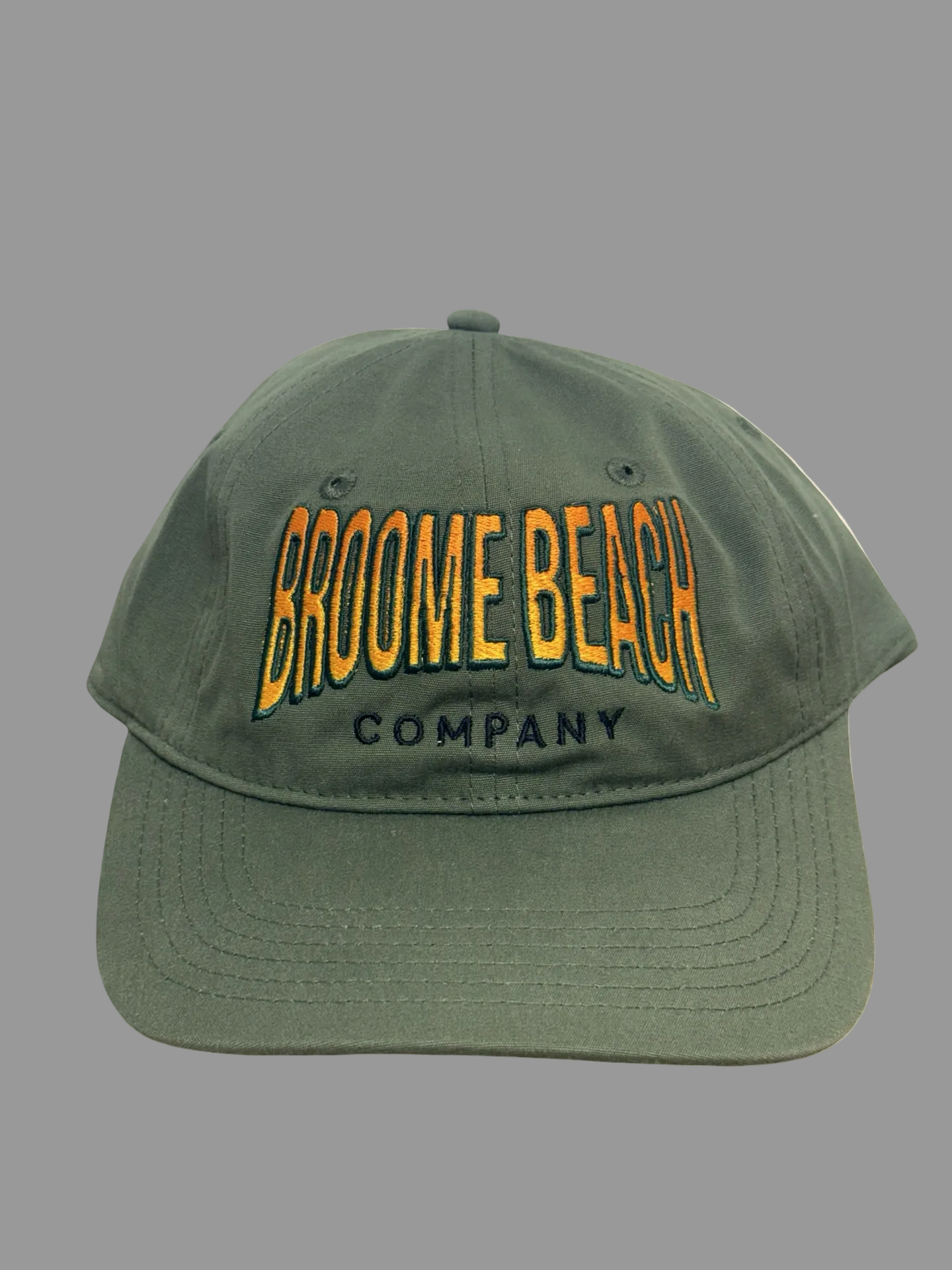 Washed Cotton Dad Cap - Olive Retro Fade