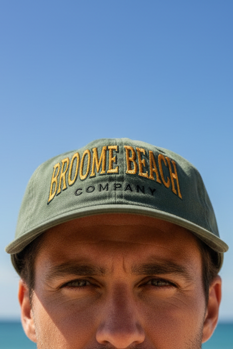 Washed Cotton Dad Cap - Olive Retro Fade