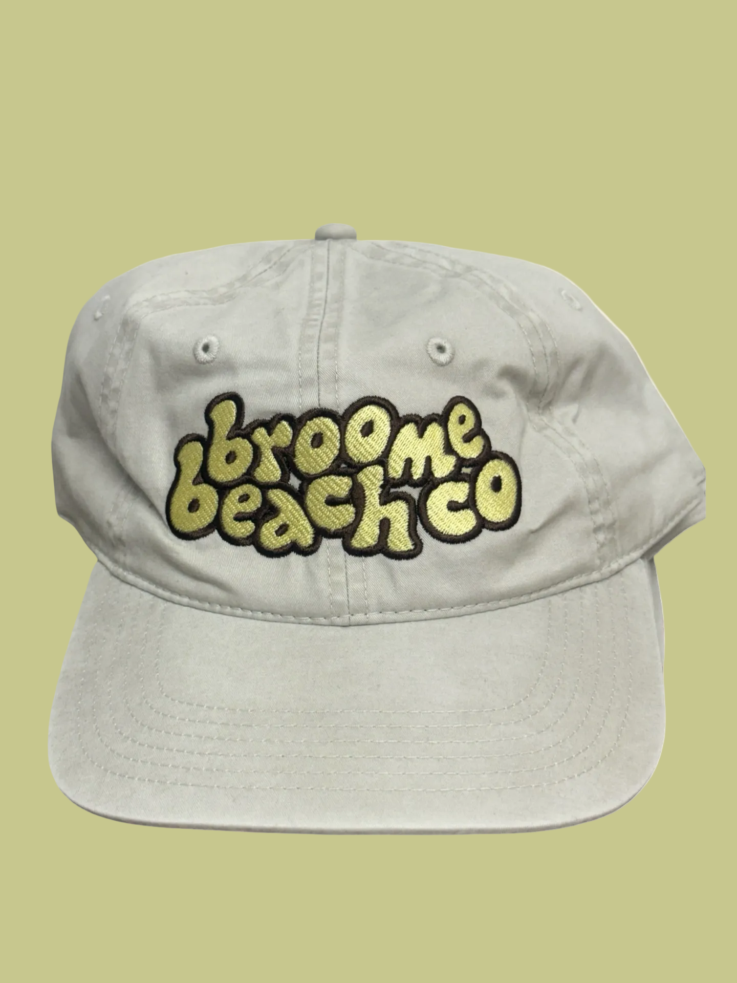 Washed Cotton Dad Cap - Bone Gold Bubble