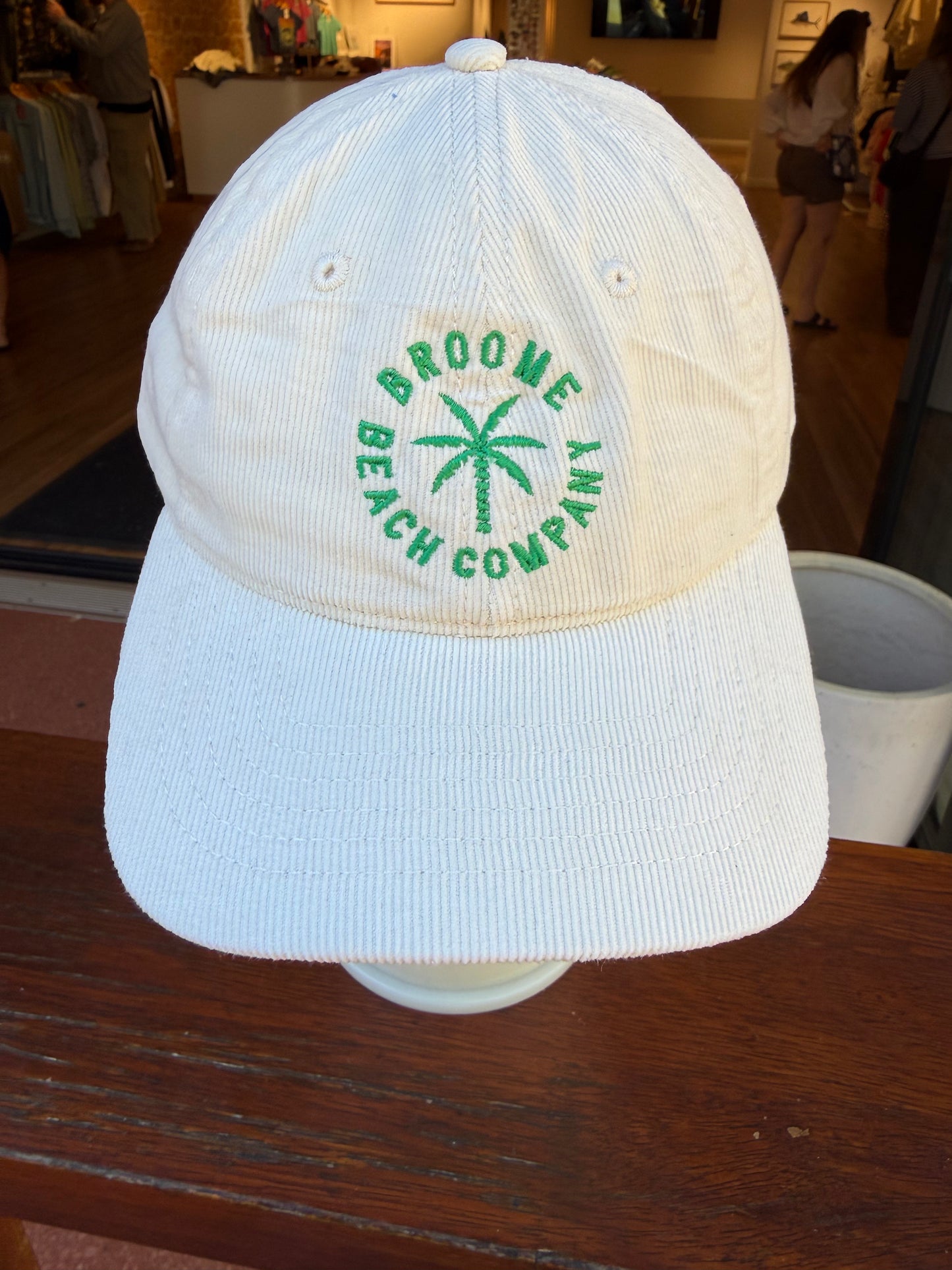 Cord Dad Cap - Bone & Green