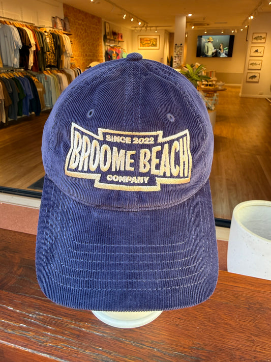 Cord Dad Cap - Navy & Gold