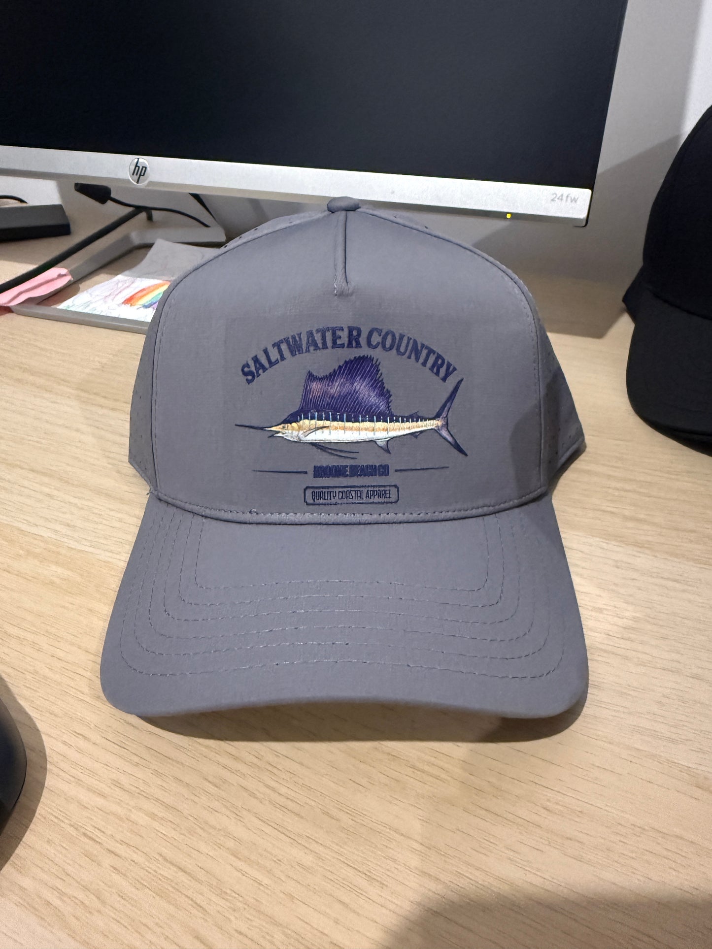 Laser Cut Trucker - Dark Grey Sailfish