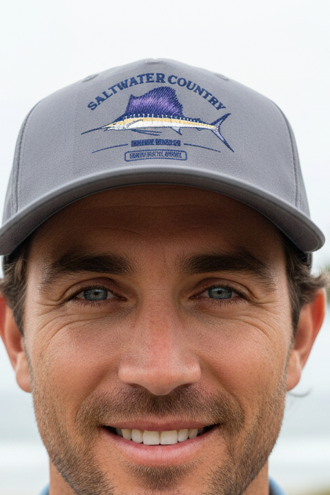 Laser Cut Trucker - Dark Grey Sailfish