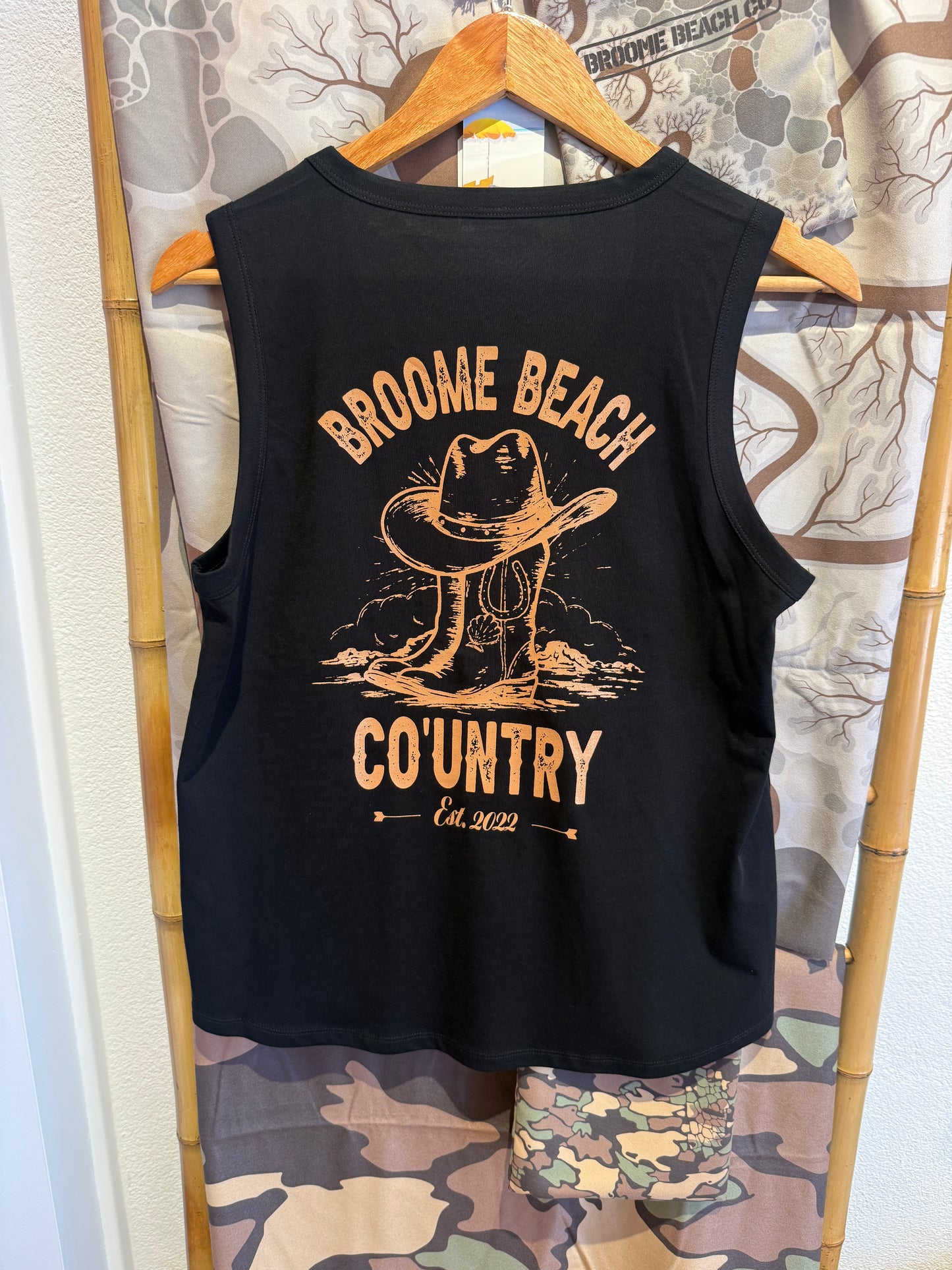 Ladies Longline Tank - Co’untry Black
