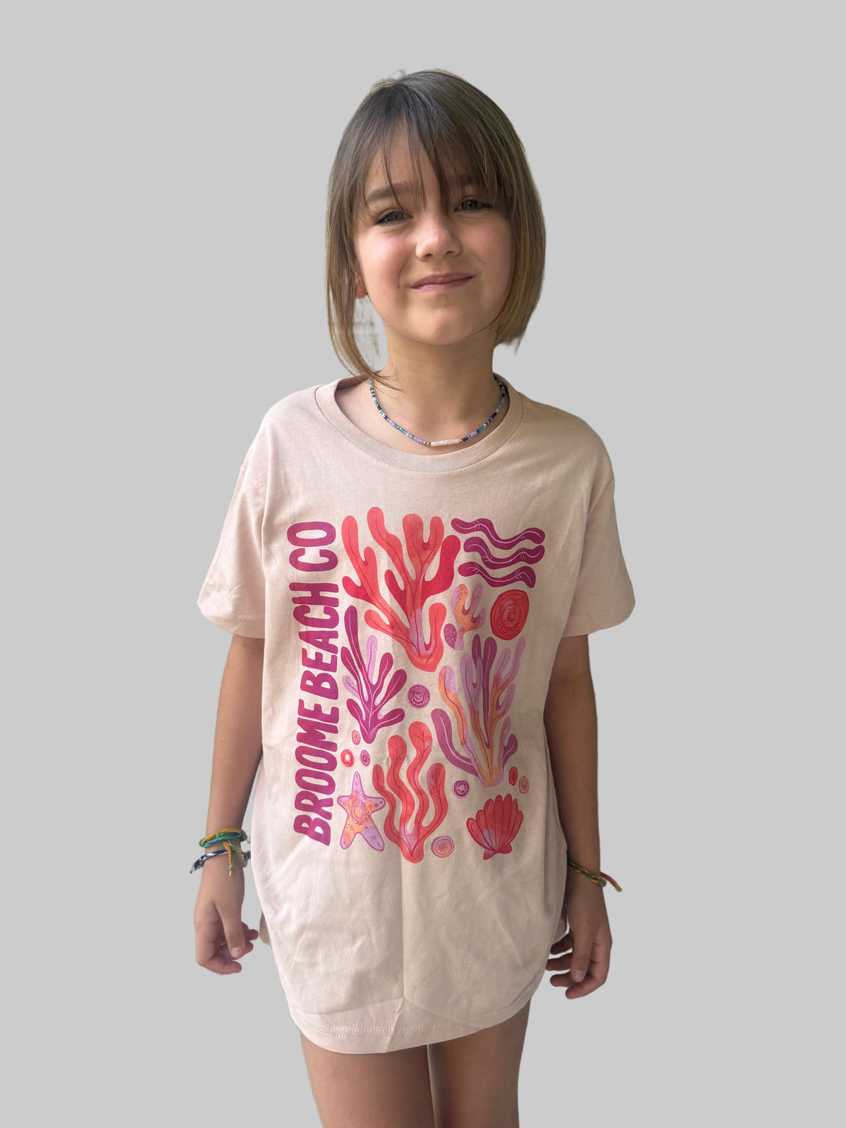 Kids Mini Coast Tee - Pink Coral Tee