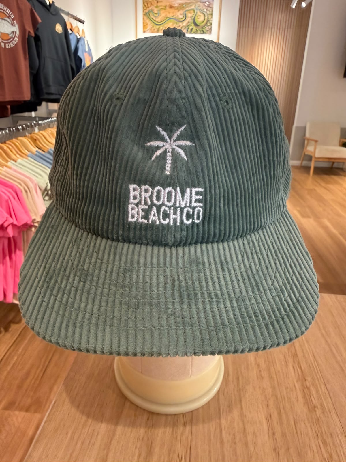 Retro Cord Cap - Sage Green