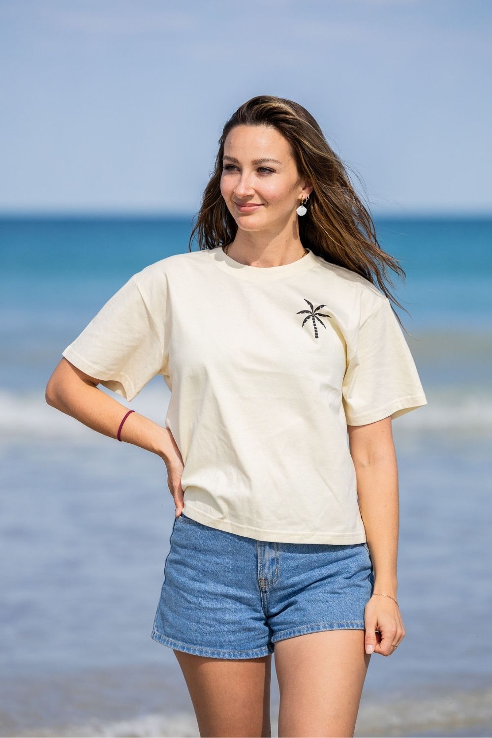 Ladies Drop Shoulder Tee - Lemon