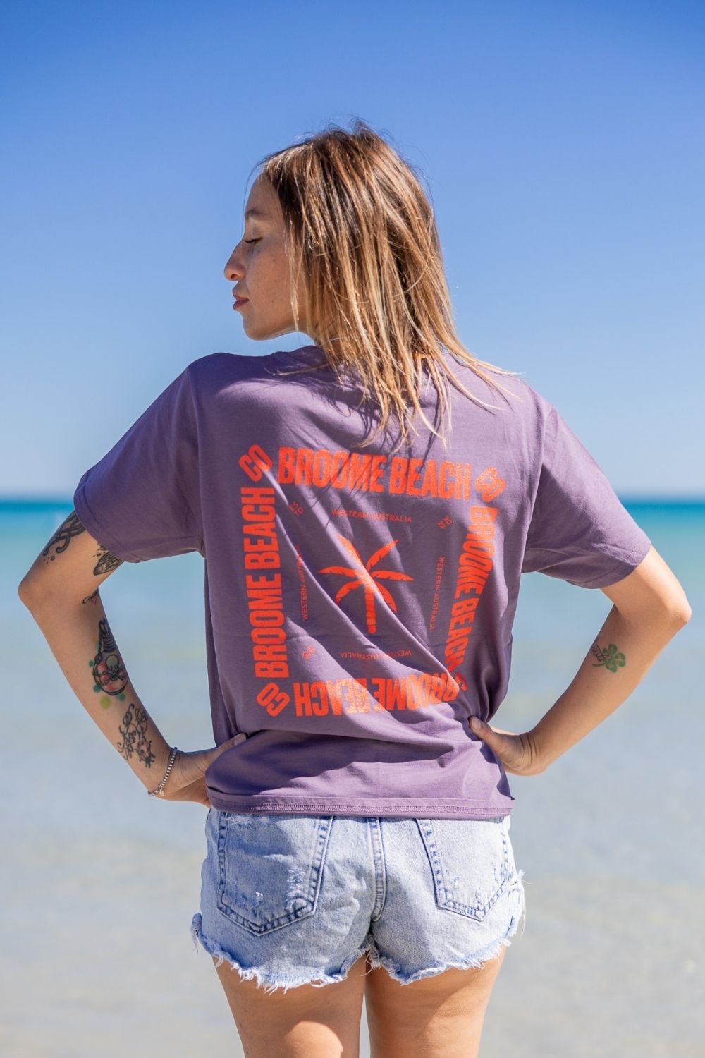 Ladies Dune Tee - Faded Purple Square