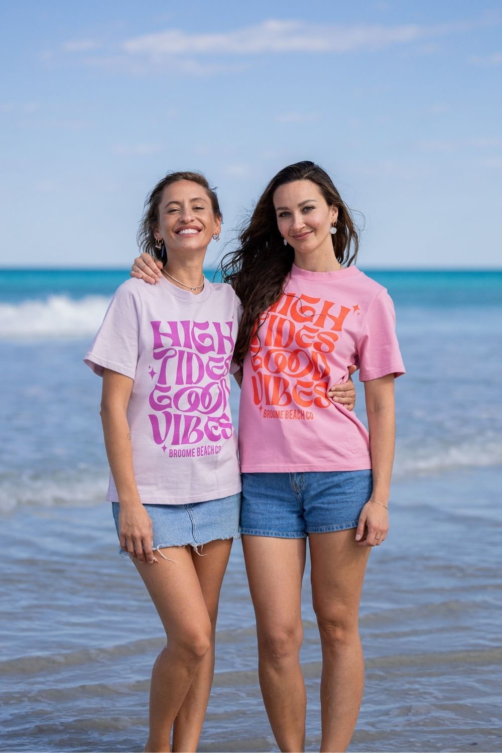 Ladies Heavy Tee - Pink High Tides