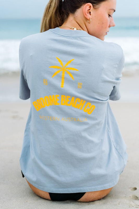 Ladies Heavy Tee - Washed Blue