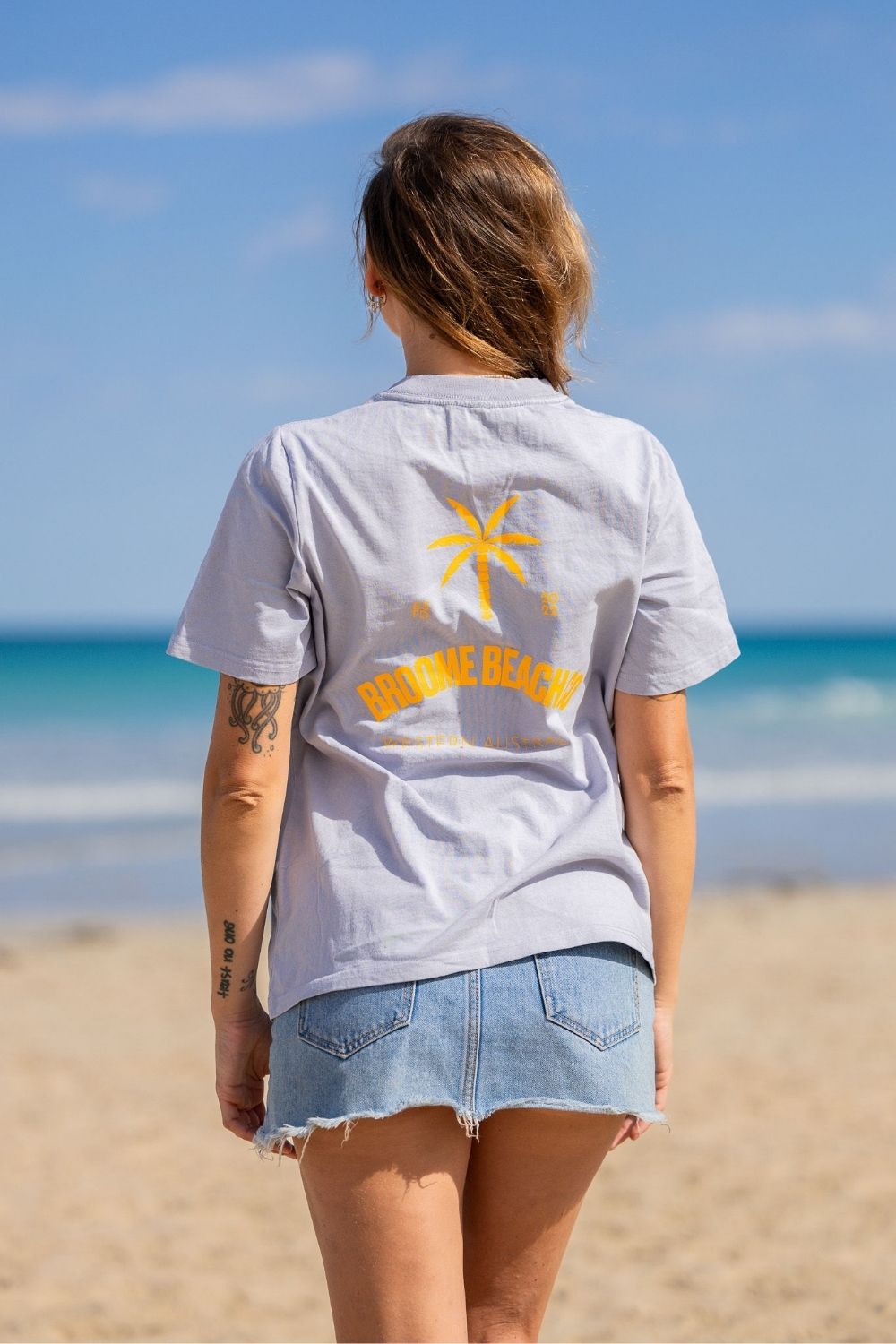 Ladies Heavy Tee - Washed Blue