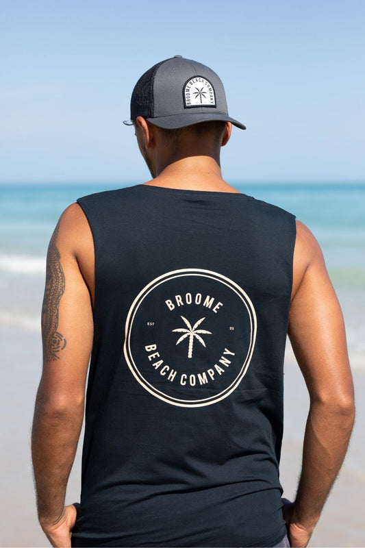 Beach Cut Off Tank - Navy