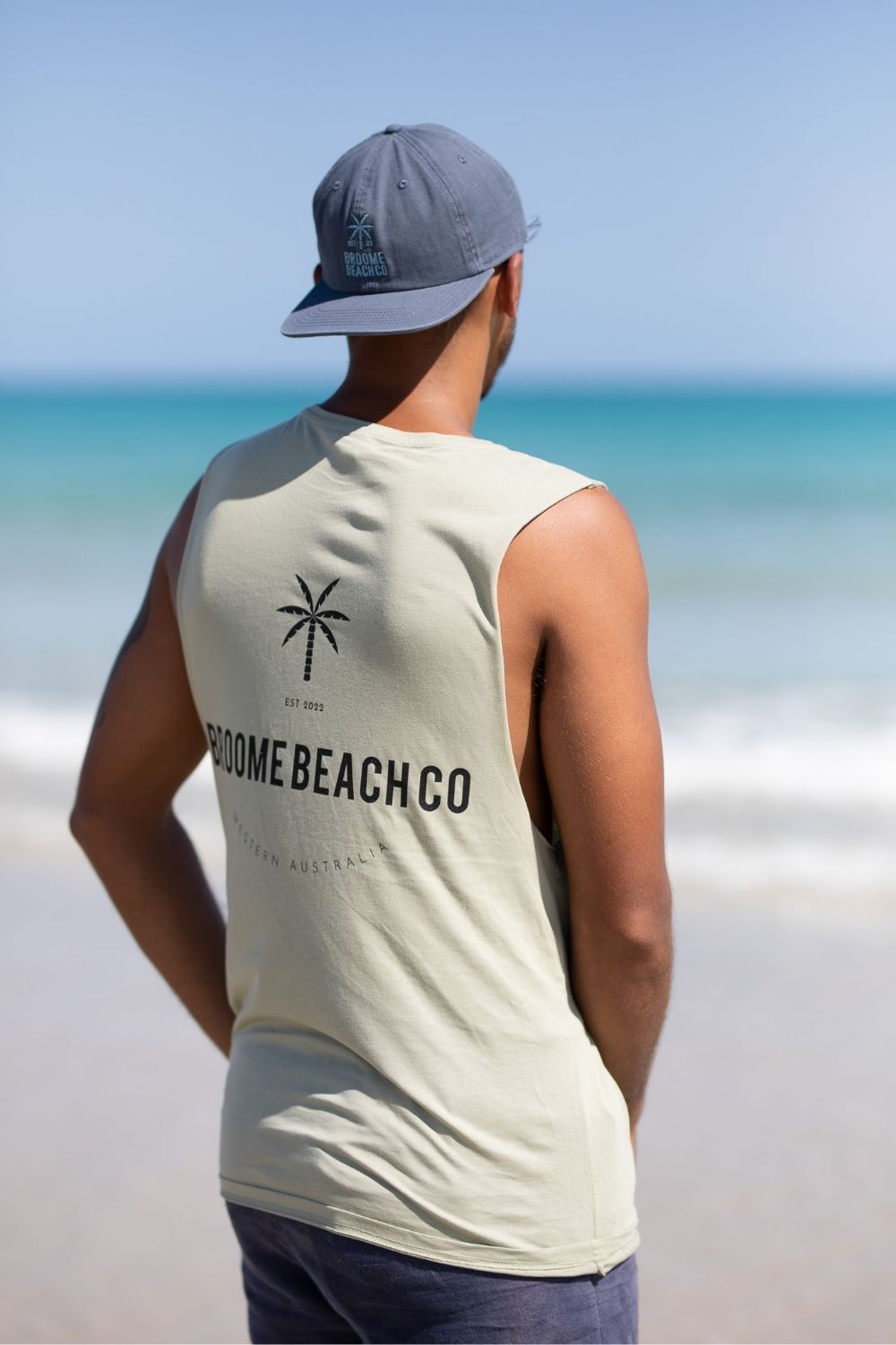 Beach Cut Off Tank - Sage