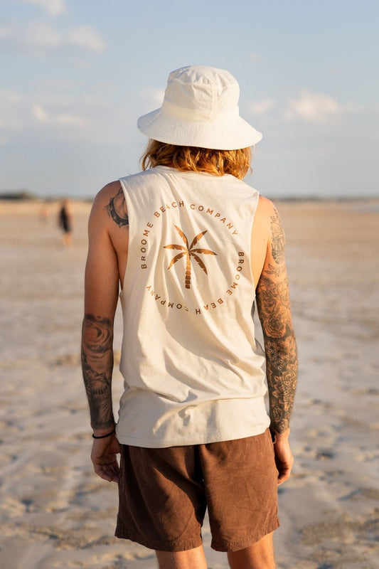 Beach Cut Off Tank - Retro Sand