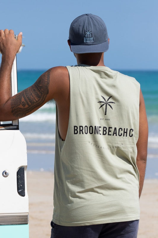 Beach Cut Off Tank - Sage