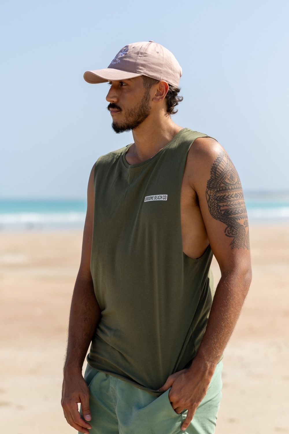 Beach Cut Off Tank - Army
