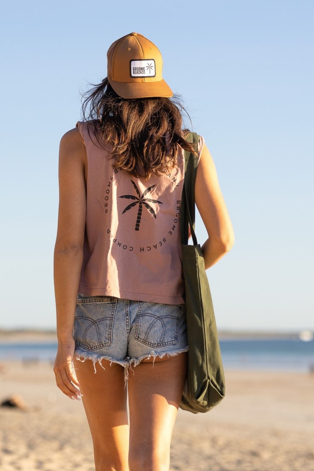 Ladies Crop Tank - Dusty Pink
