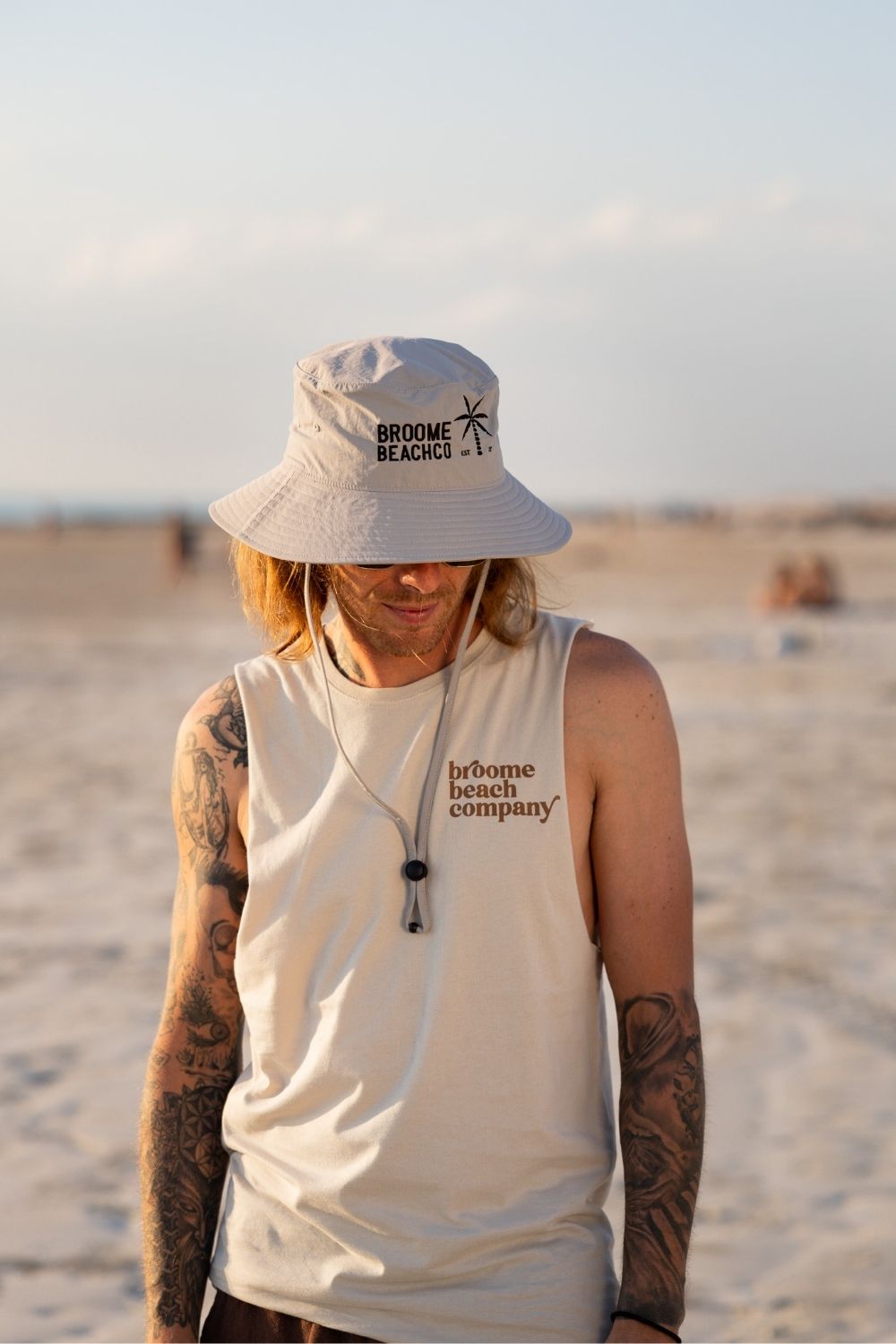 Beach Cut Off Tank - Retro Sand