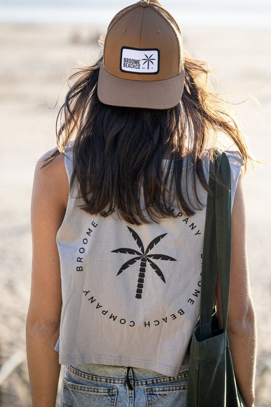Ladies Crop Tank - Grey