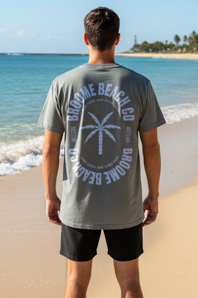 Coast Tee - Dark Grey & Blue