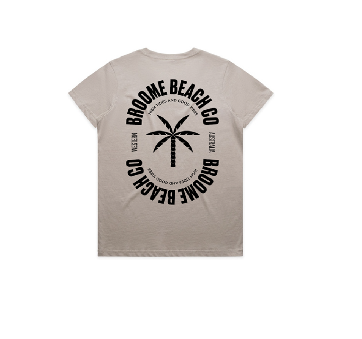 Ladies Dune Tee - Dove Grey & Black