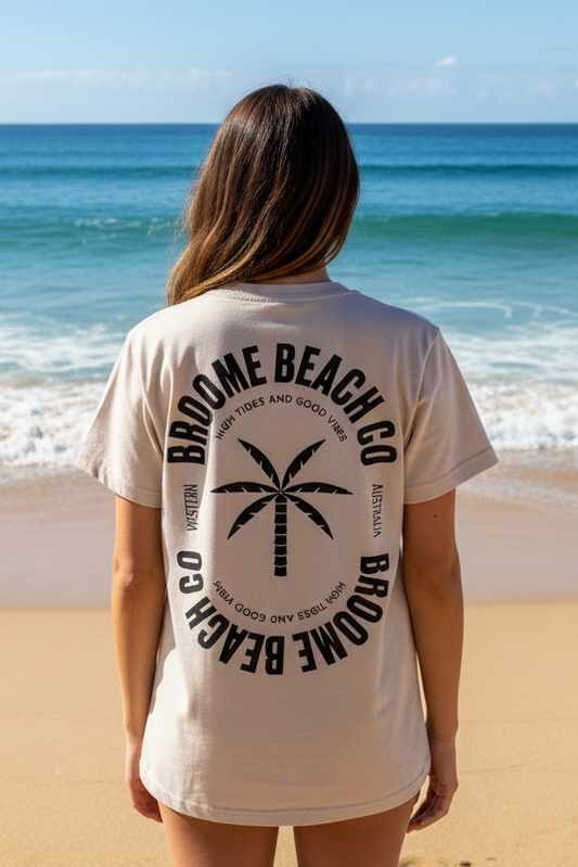 Ladies Dune Tee - Dove Grey & Black
