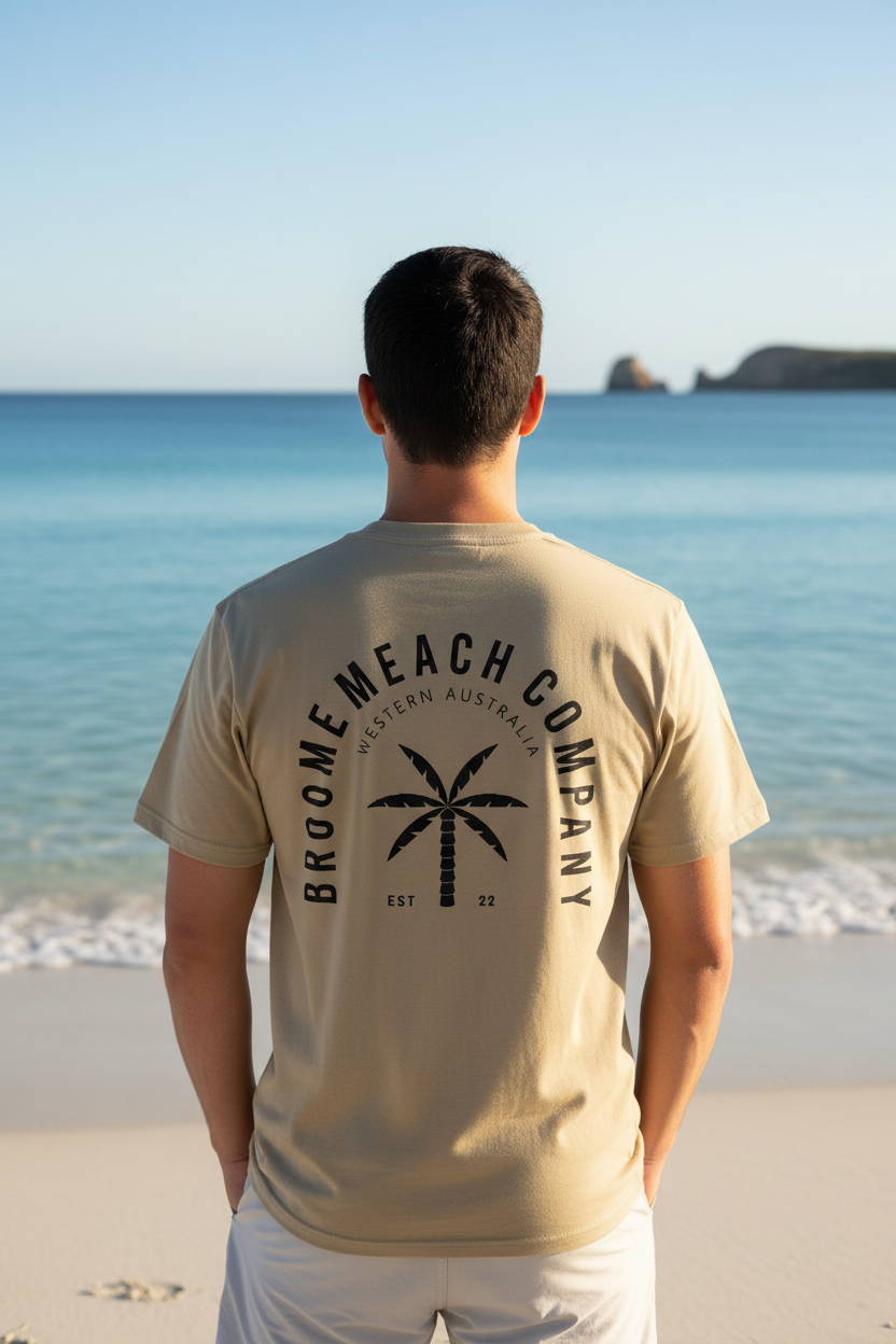 Coast Tee - Khaki & Black